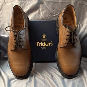 Tricker's Kudu Tan Leather Derby-style Shoes